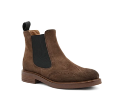 BEATLES IN PELLE SCAMOSCIATA CON FINISH OMBREGGIATO CACAO